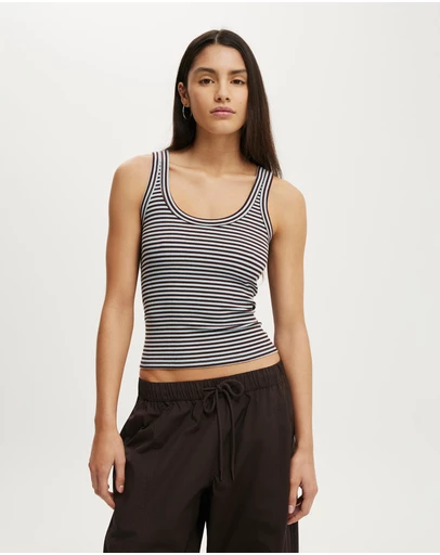 Cotton On - Blake Rib Scoop Tank