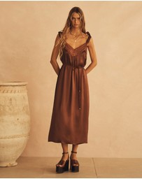 AUR OCEA - Silk V Slip Dress