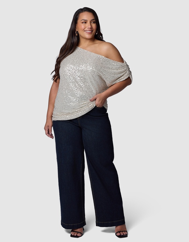 Pink Dusk by Curve Project - Bare Desire Sequin Top