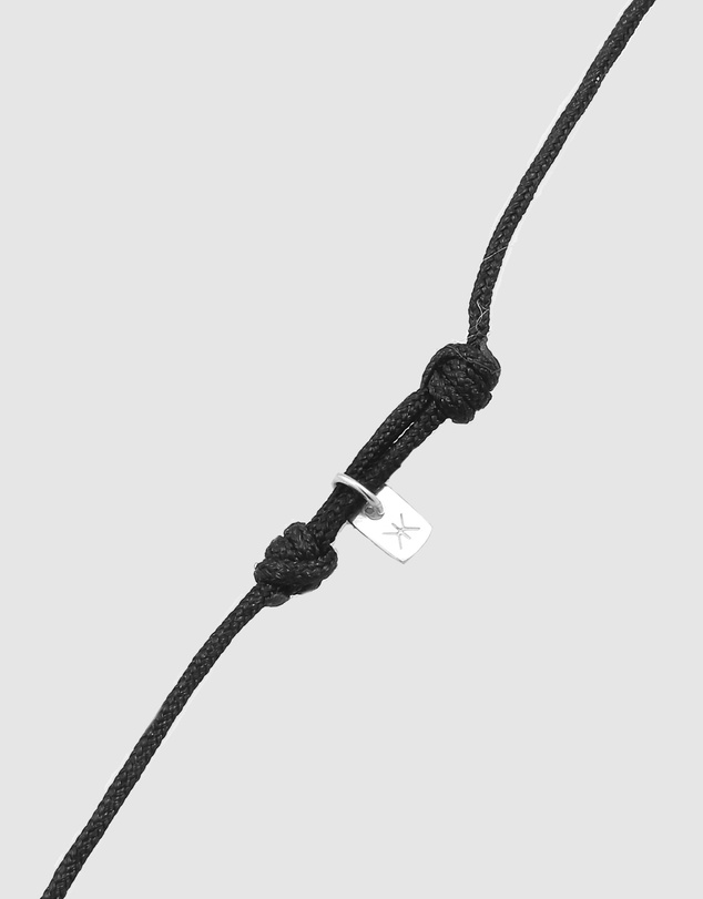 Kuzzoi - ICONIC EXCLUSIVE - Long Nylon Necklace with Sterling Silver Charm Carrier
