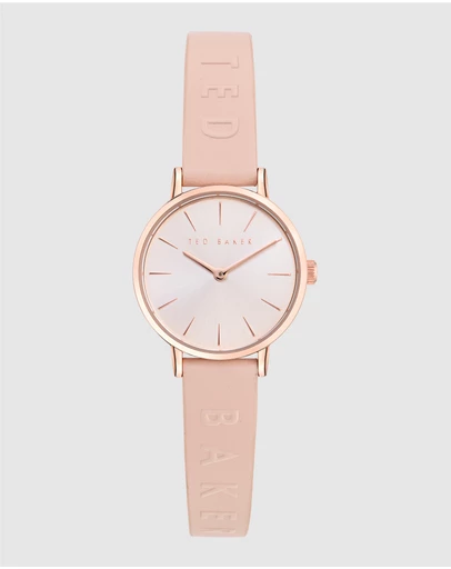 Ted Baker - Staciie 28mm Pink Dial and Embossed Leather Strap