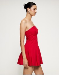 Lover - Nobu Strapless Pleated Mini Dress
