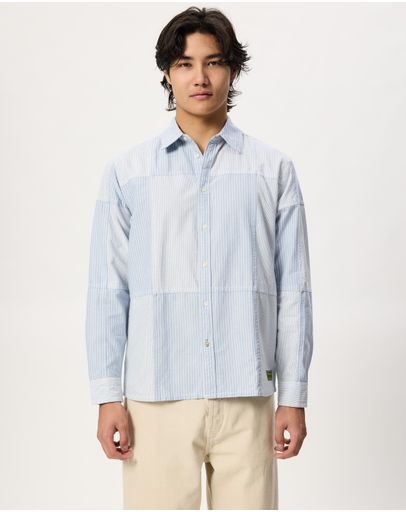 Blue & Blue Stripe