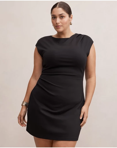 Forever New Curve - Carly Curve Sleeveless Tuck Mini Dress