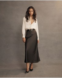 Forcast - Courtney Bias Satin Skirt