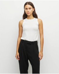 JH Lounge - JHL Luxe Tank (Luxe Cotton Cashmere) Snow