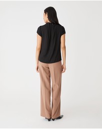 Forcast - Olivia Pleated High Neck Top