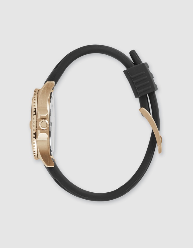 Maxum - Liberty Black Dial With Black Silicone Strap & Rose Gold Tone Case