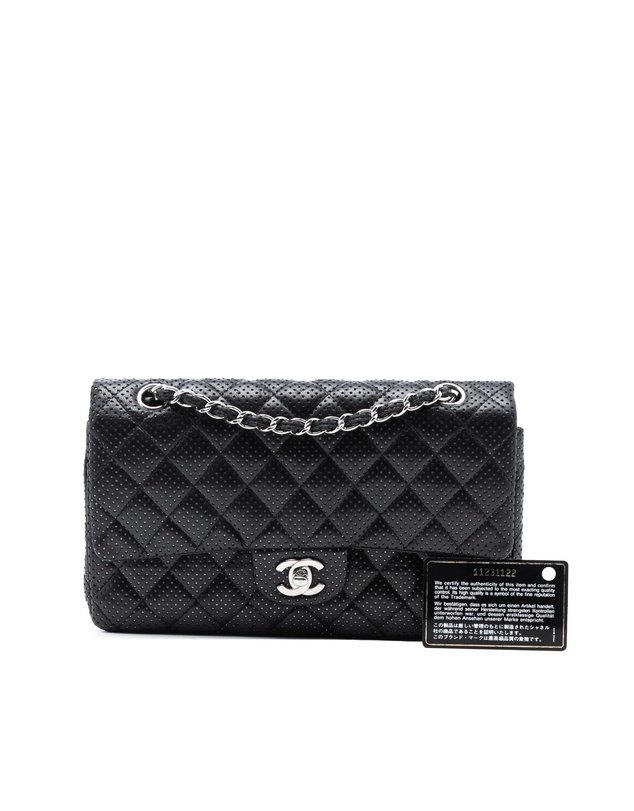 Pre-Loved by Azura Reborn - Pre-Loved Medium Classic Perforated Lambskin Double Flap