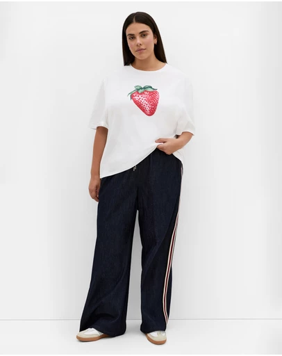 City Chic - Bianca Berry Cotton Tee
