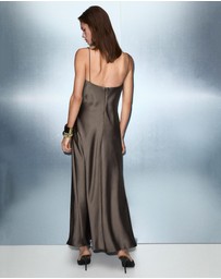 M.N.G - V-Neck Satin Dress
