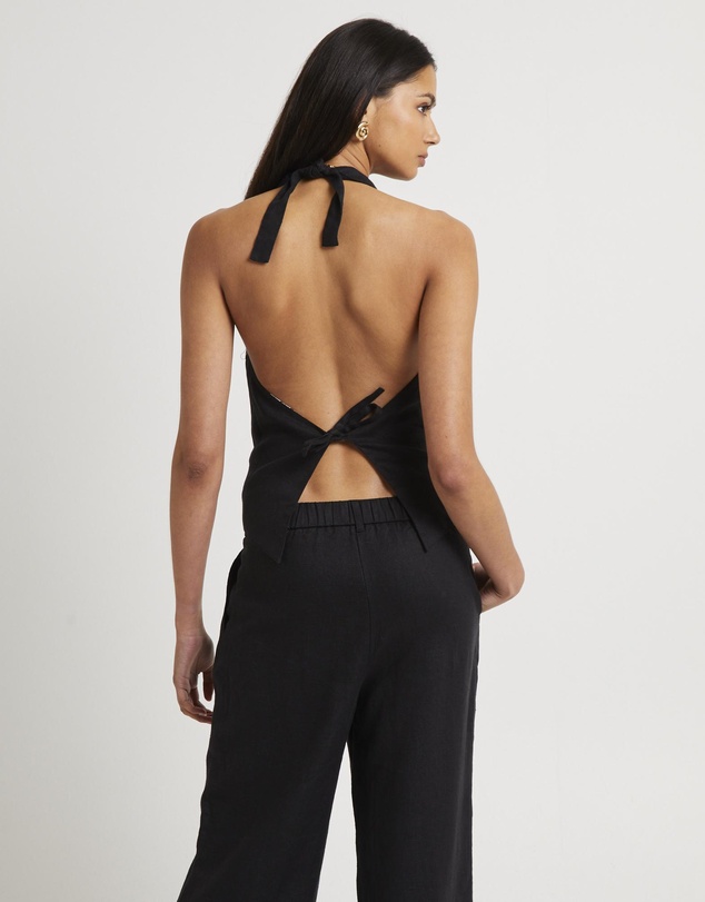 Subtitled - Naomi Linen Halter Vest