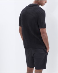 UNISON - Vertical Stitch Knit Polo