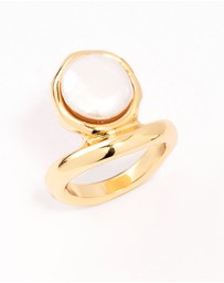 Lovisa - Gold Organic Pearl Band Ring