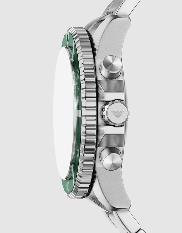 Emporio Armani - Silver Tone Chronograph Watch
