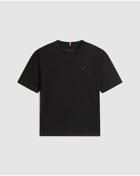 Tommy Hilfiger - Flag Embroidery Crew Neck T-Shirt - Teens