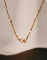 SAINT VALENTINE - Pearl Letter Necklace - Gold