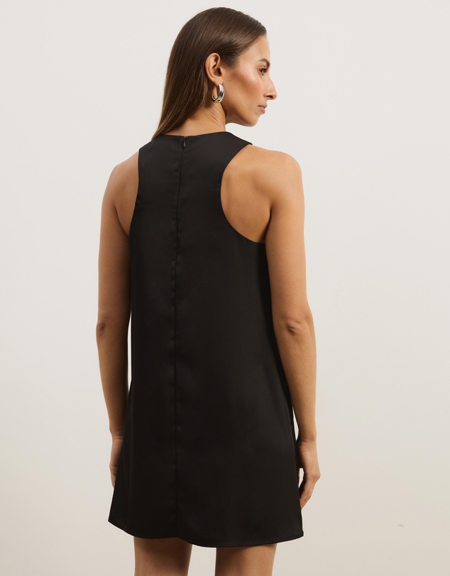 Atmos&Here - Skyla Satin A-Line Mini Dress