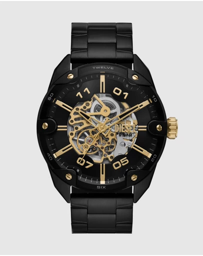 Diesel - Spiked Automatic Black Analogue Watch