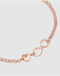 Elli Jewelry - Bracelet Heart Infinity 925 Sterling Silver Rosegold