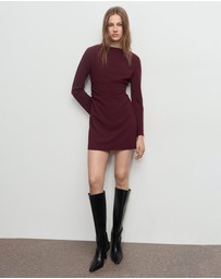 M.N.G - Boat-Neck Ruched Dress