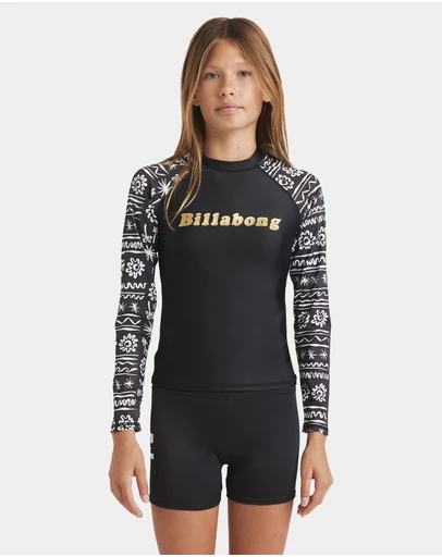 Billabong - Girls 8 to 16 Lost On You Long Sleeve Sunshirt Rash Vest