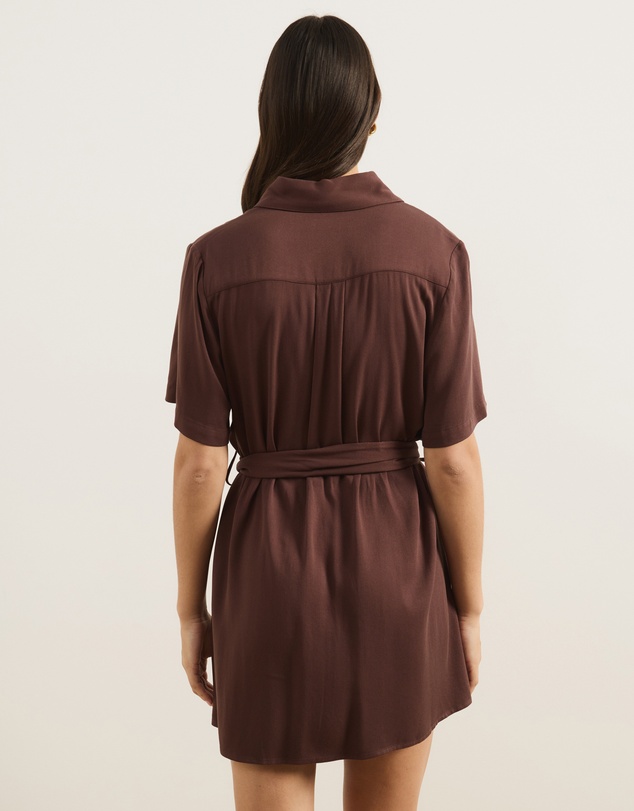 Atmos&Here - Holly Viscose Twill Mini Dress