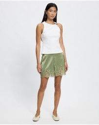Reformation - Fern Satin Shorts