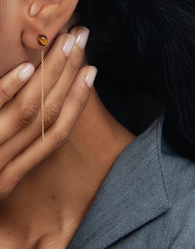 PDPAOLA - Tiger Eye Lyra Earrings