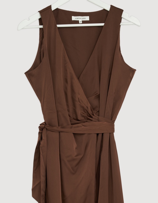 Revibe - Repaired CHANCERY Lani Sleeveless Wrap Maxi Dress - AU 10