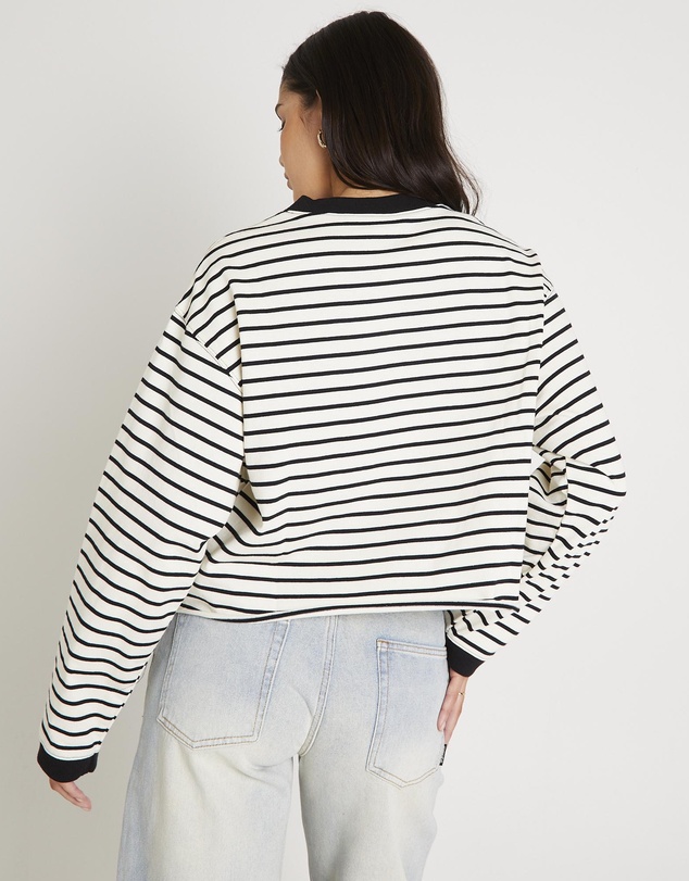 Subtitled - Long Sleeve Stripe Top