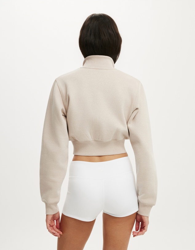 Cotton On Body Active - Plush Fitted Zip Through Sweat
