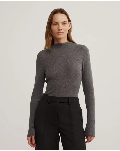 Witchery - High Neck Long Sleeve Top