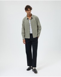 AERE - Boxy Fit Cotton Overshirt