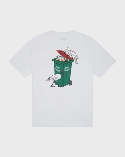 Budgy Smuggler - Heavyweight White Tee in Bin Day