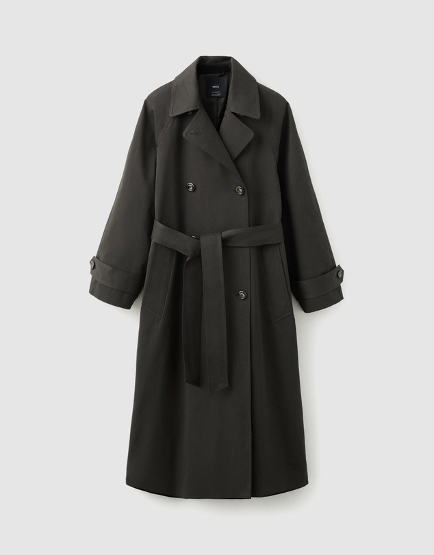 M.N.G - Long Double-Breasted Trench Coat