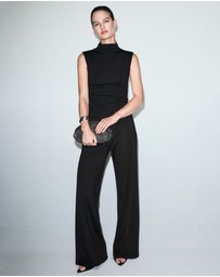 M.N.G - Straight-Fit Trousers With Elastic Waist