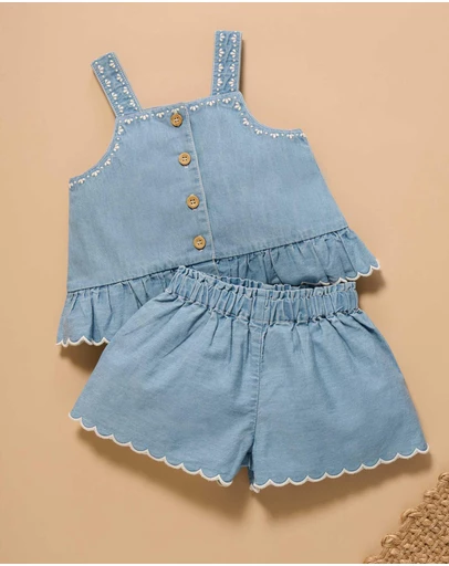 Purebaby - Chambray Set -Kids-Babies
