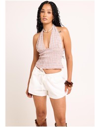 Insight - Juno Shirred Plunge Top