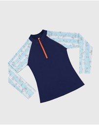 Aqua Blu Kids - Mariner Long Sleeve Rash Vest - Teens