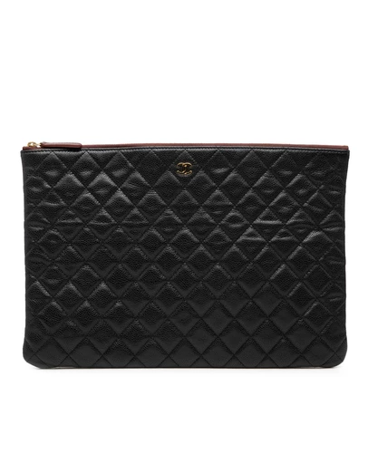 Pre-Loved by Azura Reborn - Pre-Loved Large Quilted Caviar O Case Clutch
