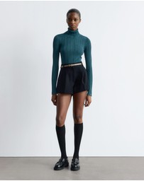 & Other Stories - Rib-Knit Lurex Turtleneck