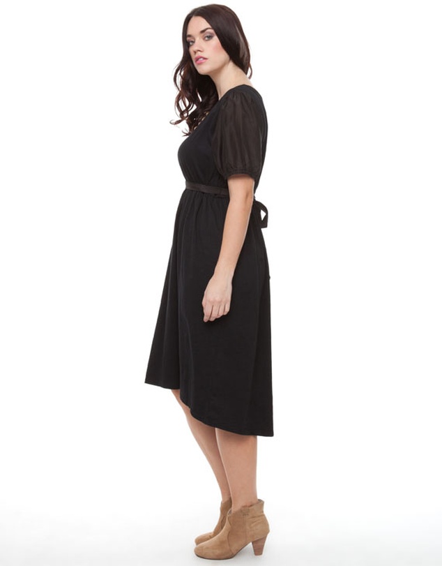 17 Sundays - Elastic Waist Dress With Studs & Hi Lo Hemline