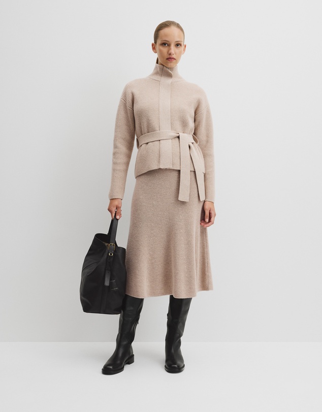 Country Road - Australian Cotton Blend Belted Knit Jacket