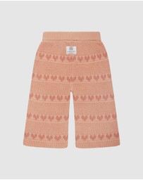 Kynd Baby - Knit Flare Pant in Pink Heart