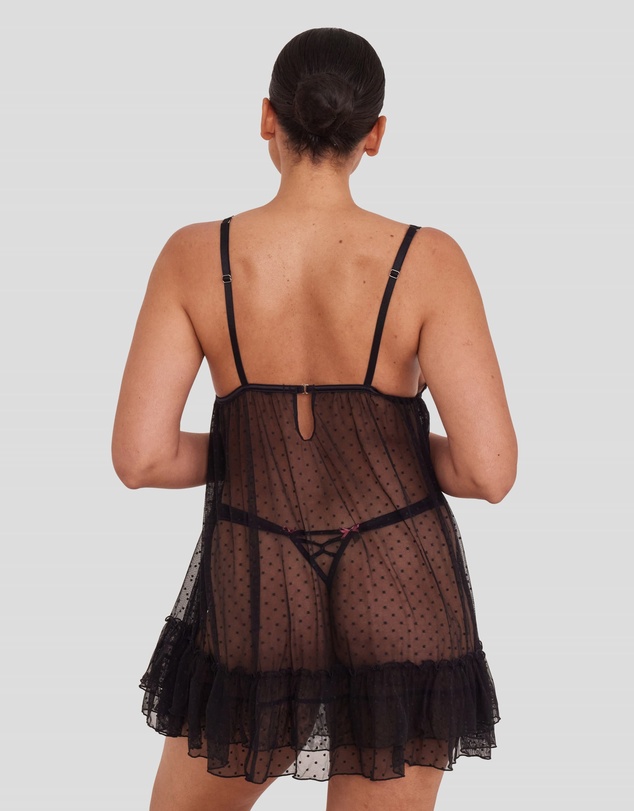 Bras N Things - Enchanted Desdemona Babydoll - Black