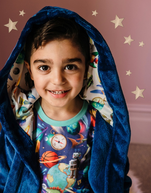 Fleur Harris - Cosy Robe in Navy