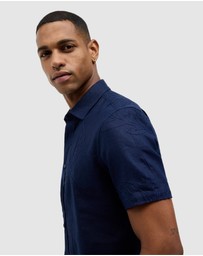 Politix - Embroidered Floral Short Sleeve Shirt