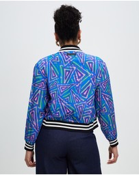 The Social Outfit - Silk Aviator Jacket - Fariba's Triangles