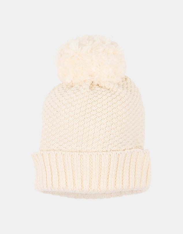 Bebe by Minihaha - Cream Organic Knitted Beanie - Babies-Kids